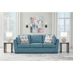 Signature Design by Ashley Keerwick Teal Queen Sofa Sleeper - 94  W x 41  D x 39  H