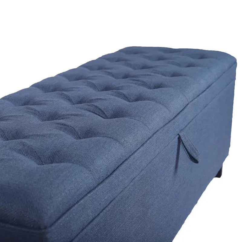 55.3 Inch Extra Long Storage Ottoman Entryway Bench with Flip Top Storage Chest with Padded Seat Bed End Stool for Hallway