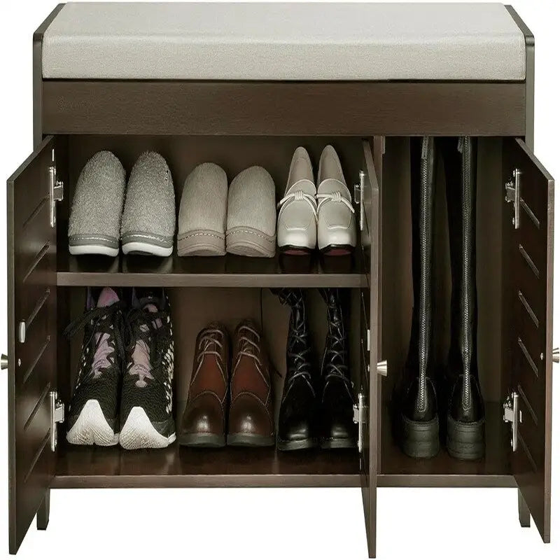Shoe Storage Bench Shoe Cabinet - 13.7D x 39.4W x 19.9H