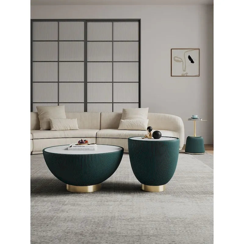 Manhattan Comfort Modern Anderson 2.0 Upholstered 3 Piece Table Set
