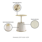 Manhattan Comfort Modern Anderson 2.0 Upholstered 3 Piece Table Set