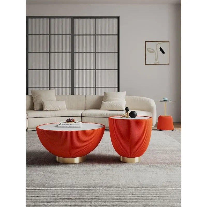 Manhattan Comfort Modern Anderson 2.0 Upholstered 3 Piece Table Set