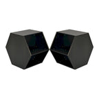 White Hexagonal Coffee Table Set of 2