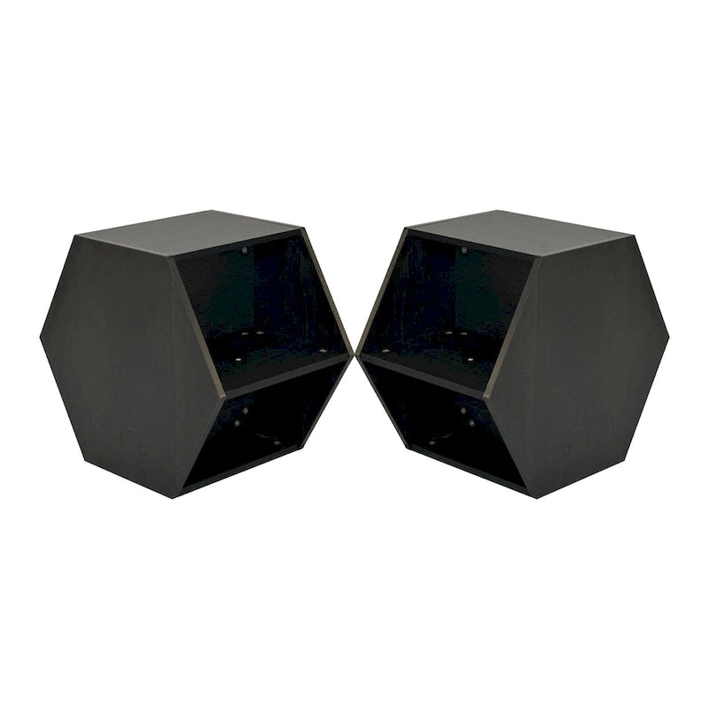 White Hexagonal Coffee Table Set of 2
