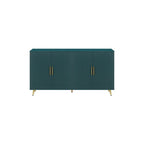 Wood TV Stand with Storage Cabinet & Adjustable Shelves, Media TV Console for Living Room Bedroom(GREEN)