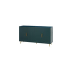 Wood TV Stand with Storage Cabinet & Adjustable Shelves, Media TV Console for Living Room Bedroom(GREEN)