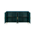 Wood TV Stand with Storage Cabinet & Adjustable Shelves, Media TV Console for Living Room Bedroom(GREEN)
