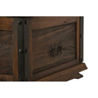 Handmade Solid Reclaimed Barn Wood & Wrought Iron Hardware Trunk or Coffee Table for Indoor 36  Width