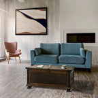 Handmade Solid Reclaimed Barn Wood & Wrought Iron Hardware Trunk or Coffee Table for Indoor 36  Width