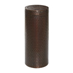 Metal Abstract Tall Slim Pedestal Table with Grooved Shell or Hammered Design - Set of 4 Brown - Roche River Decor