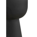 NILA Black Side Table White Marble Top Modern Accent for Living Room & Bedroom