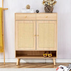 Modern minimalist storage cabinet, rattan shoe cabinet, bed top cabinet. Beautiful shape for corridors and living rooms