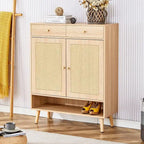 Modern minimalist storage cabinet, rattan shoe cabinet, bed top cabinet. Beautiful shape for corridors and living rooms