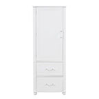 Freestanding Storage Cabinet with Two Drawers and Adjustable Shelf