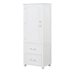 Freestanding Storage Cabinet with Two Drawers and Adjustable Shelf