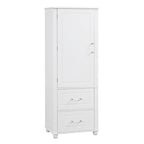 Freestanding Storage Cabinet with Two Drawers and Adjustable Shelf