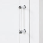 Freestanding Storage Cabinet with Two Drawers and Adjustable Shelf