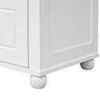 Freestanding Storage Cabinet with Two Drawers and Adjustable Shelf