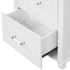 Freestanding Storage Cabinet with Two Drawers and Adjustable Shelf