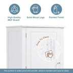 Freestanding Storage Cabinet with Two Drawers and Adjustable Shelf