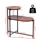 Small Coffee Tables 2-tier Modern Sofa Side Table with Wood Storage Shelf Living Room End Tables Nightstands
