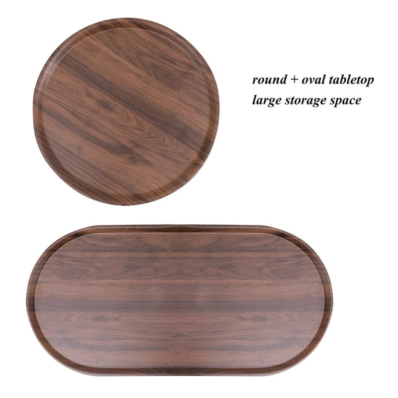 Small Coffee Tables 2-tier Modern Sofa Side Table with Wood Storage Shelf Living Room End Tables Nightstands