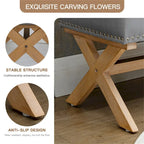 35 Button-Tufted Storage Ottoman Linen Storage Bench
