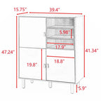 Storage cabinet with door, multifunctional storage cabinet, modern sideboard cabinet, wooden storage cabinet