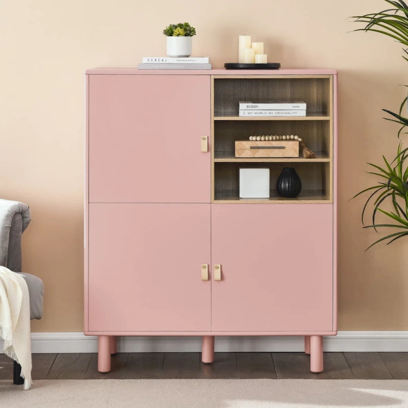 Storage cabinet with door, multifunctional storage cabinet, modern sideboard cabinet, wooden storage cabinet