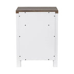 Walnut Barn Door Sofa End Table Nightstand Bedside Table with Storage Shelf