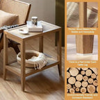 End Table Living Room Set of 2 - 14 D x 24 W x 24 H