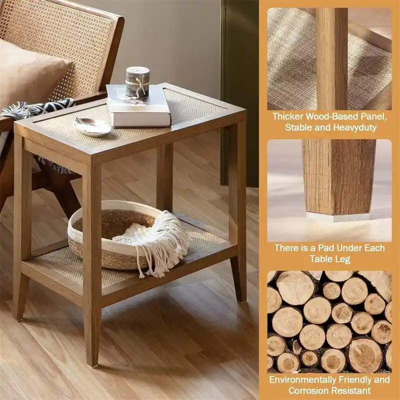 End Table Living Room Set of 2 - 14 D x 24 W x 24 H