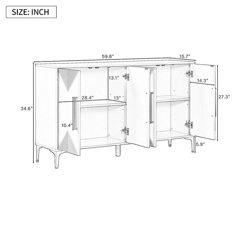 Unique Features of a Four-Door Cabinet