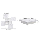 39.4  Square Marble Veneer Coffee Table with Sliding Top Storage