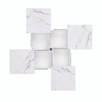 39.4  Square Marble Veneer Coffee Table with Sliding Top Storage