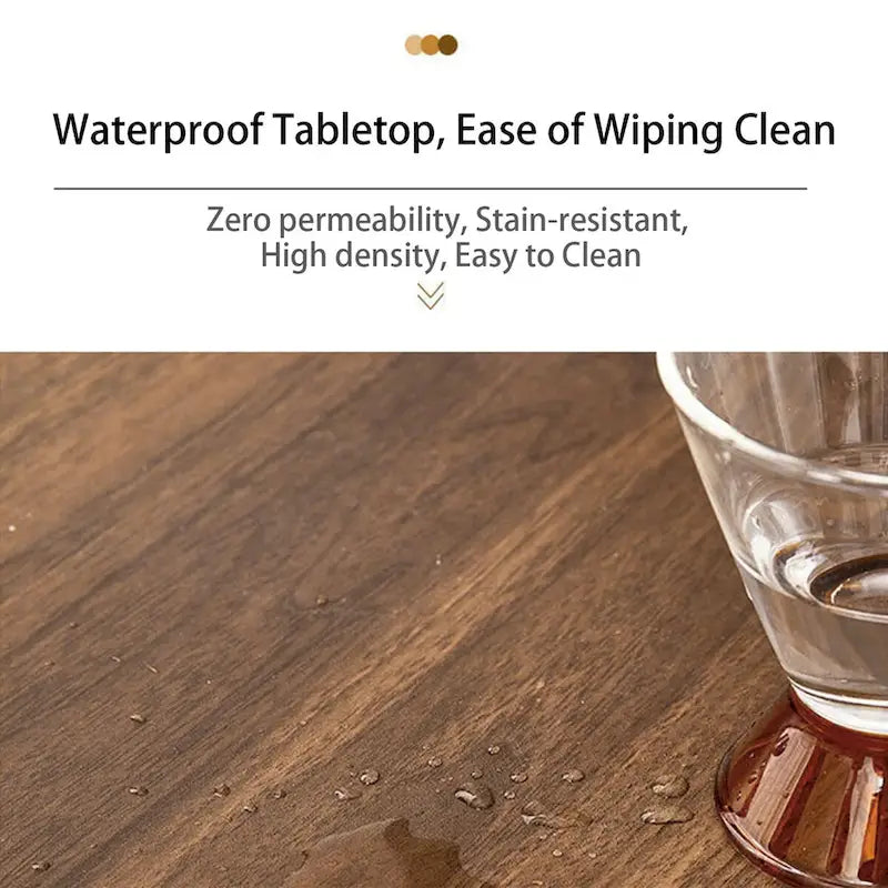 Walnut & Black Square Nesting Coffee Tables - 2 Piece Set