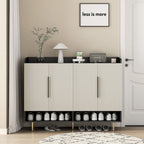 Shoe Cabinet with 4 Doors Large Modern Shoe Storage Organizer Cabinet with Adjustable Shelves for Entryway Shoe Rack Cabinet