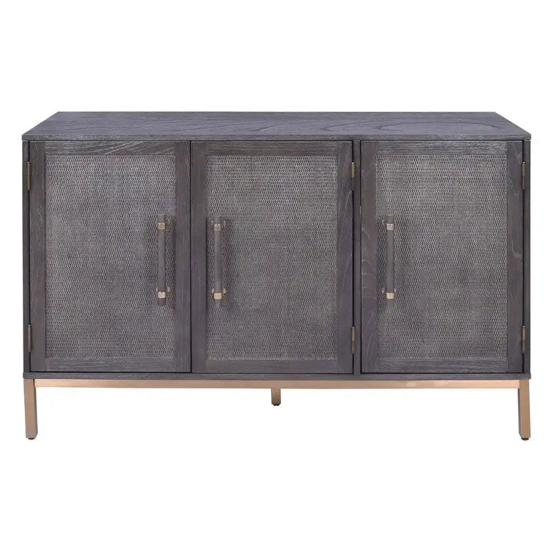 Sophia Antique Black 3 Door Cabinet