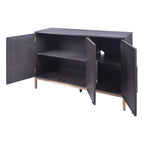 Sophia Antique Black 3 Door Cabinet
