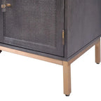 Sophia Antique Black 3 Door Cabinet