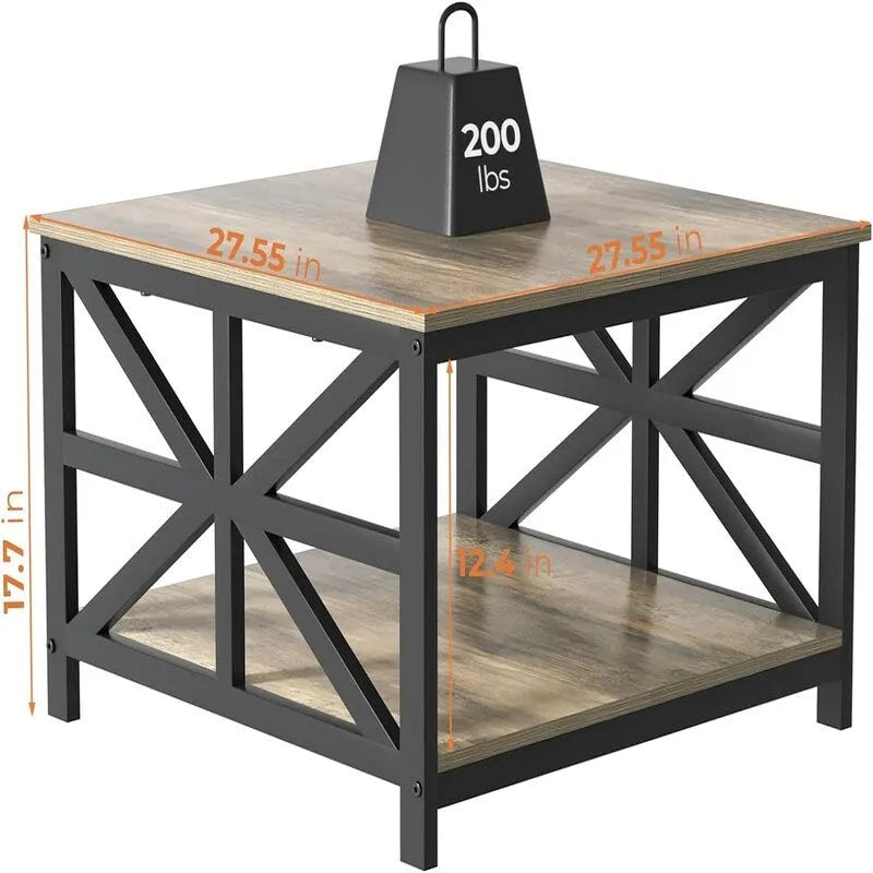 Coffee Table with Storage - 27.6 D x 27.6 W x 17.7 H