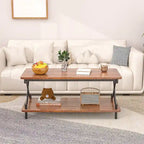 Javlergo Modern 3 Piece Coffee Table Set for Living Room Includes Wood Coffee Table and End Table Set of 2