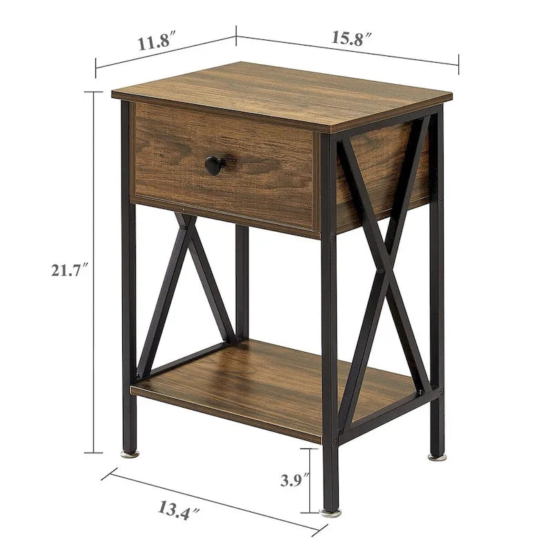 Javlergo Modern 3 Piece Coffee Table Set for Living Room Includes Wood Coffee Table and End Table Set of 2