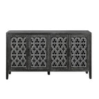Sideboard Buffet Hollow Four Door Antique Cabinet