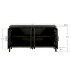 Sideboard Buffet Hollow Four Door Antique Cabinet