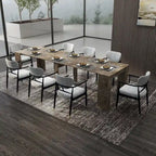 Multifunctional Extendable Rectangular Console Dining Table for 4-8 People