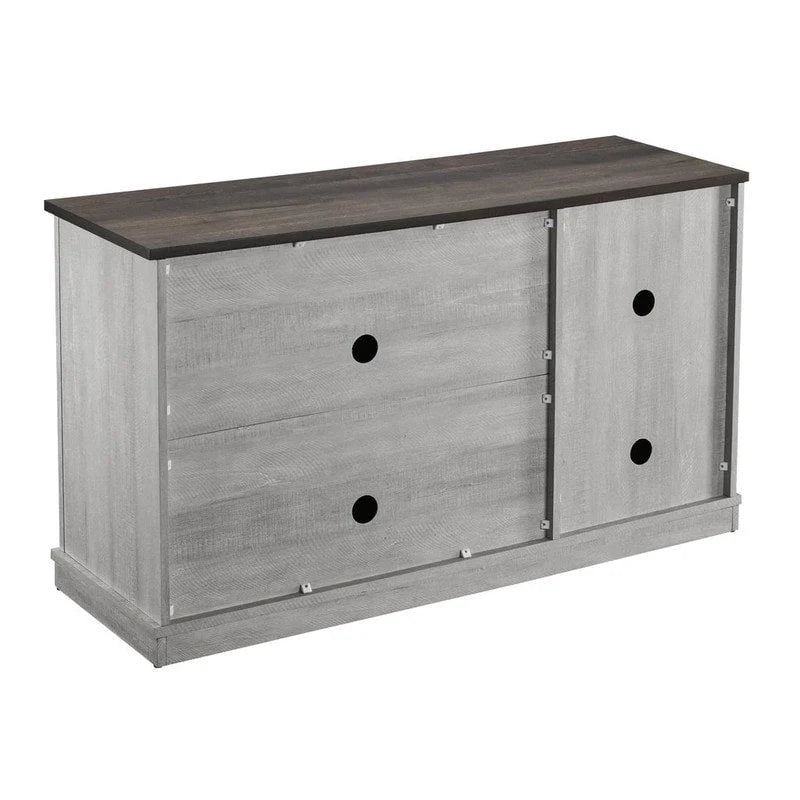 48  Rustic Wood Finish Buffet Cabinet with 3 Doors - Ample Storage - 48  in Width