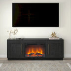 Tillman Rectangular TV Stand with Log Fireplace for TV's up to 75 