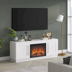 Tillman Rectangular TV Stand with Log Fireplace for TV's up to 75