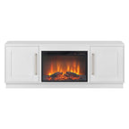 Tillman Rectangular TV Stand with Log Fireplace for TV's up to 75